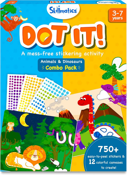 Skillmatics Dot It Sticker Art - Disney Princess, Mess-Free Fun for Kids, 500+ Stickers, Craft Kits, DIY Scrapbooking Activity, Gifts for Girls & Boys Ages 3, 4, 5, 6, 7