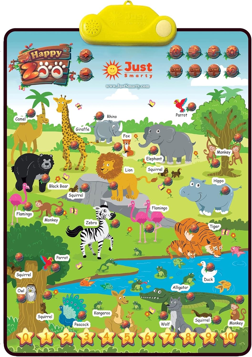 Just Smarty Alphabet Wall Chart for Toddlers 1-3 | ABCs & 123s Kids Learning Toy | Educational Gift for Infant Ages 1 2 3 4 5 | Speech Therapy for Kids 1-3 | Autism Toys for Toddlers 3-4