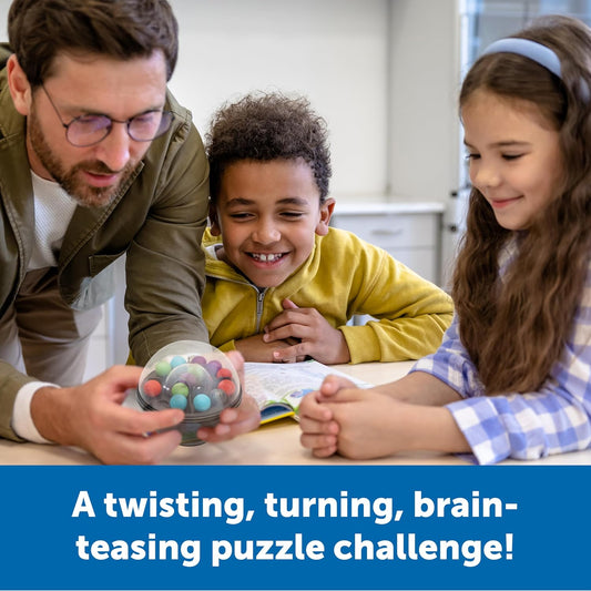 Learning Resources Scramboozle Puzzle Ball - 3D Brain Teasers for Kids and Adults, Puzzles for Teens, Boosts Critical Thinking and Problem Solving, Travel Games, Fidget Toys, Gifts for Boys and Girls