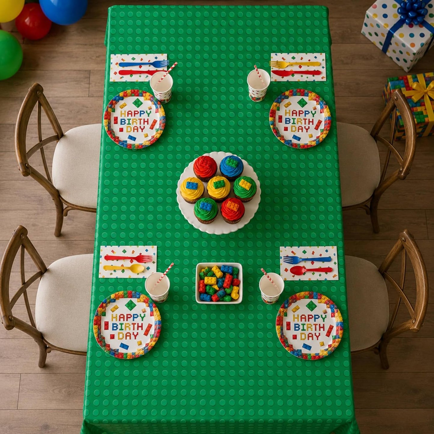 Blue Orchards Science Table Covers (Pack of 3) - 54"x108" XL - Science Birthday Party Decorations, Chemistry Party, Laboratory Theme Table Cloth