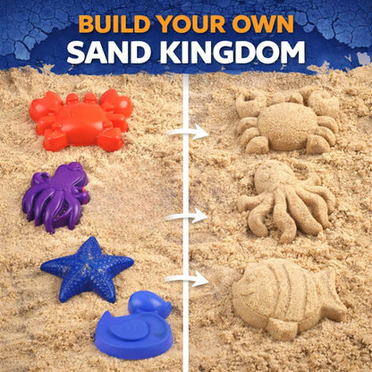 Liberty Imports 13 PCS Beach Sand Toys, Dinosaur Claw Hand Scoop Play Set with Bucket, Shovel Tools, Animal and Castle Sand Molds - Beach Sandbox Toys for Toddlers & Kids