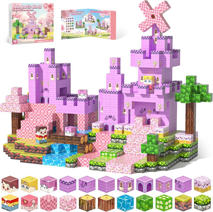 Magnetic Blocks, Magnetic Building Blocks Gryxpox, Magnet Tiles with Adventure World Blocks Toy, Magnetic Blocks For Kids Ages 4-8, STEM Sensory Toys for Ages 3+ Toddlers Kids Girl Boys Birthday Gifts