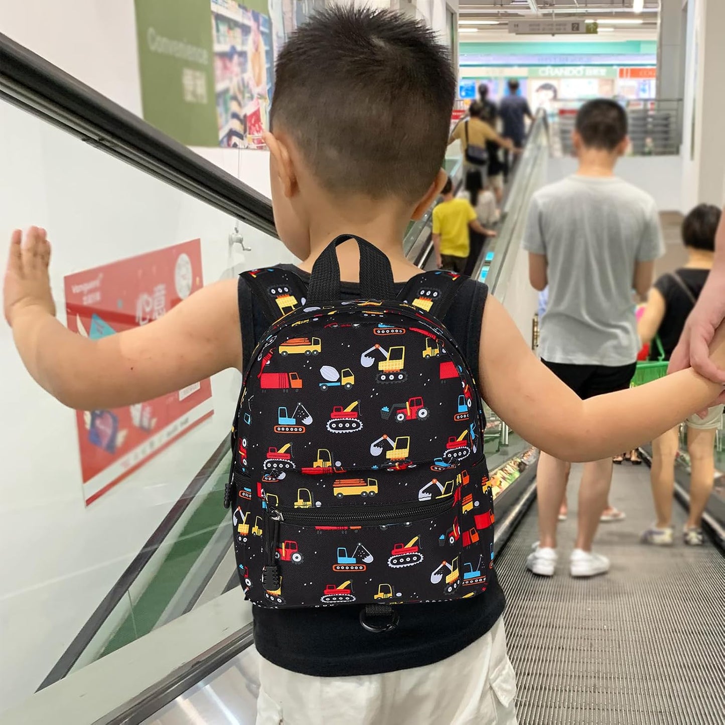 Accmor Toddler Backpack Leash, Mini Child Backpack with Anti Lost Wrist Link, Cute Kids Backpack Leash Walking Harness for Outdoor Travel, Small Excavator Backpack Tether for Baby Boys Girls Ages 1-3