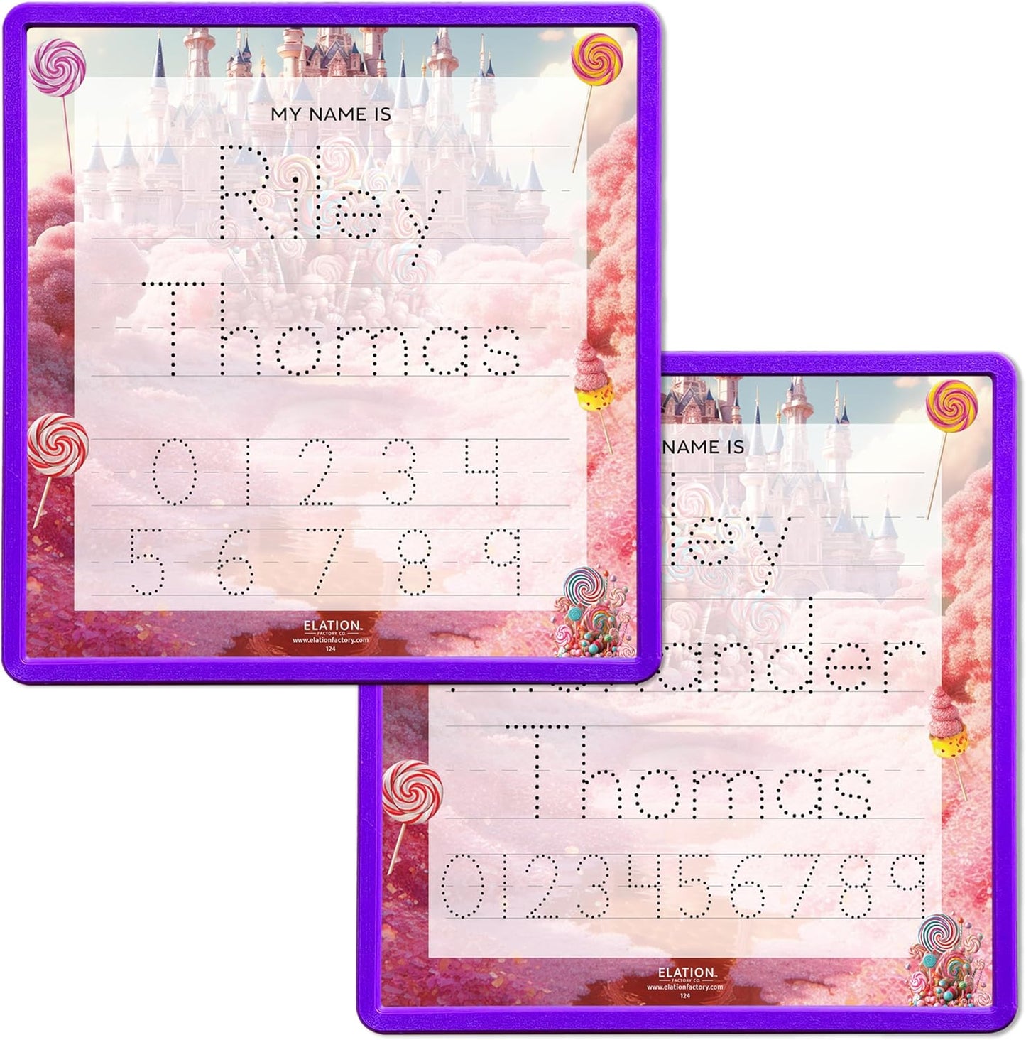Kid's Name Tracing Board | Dry Erase Letter Tracing | Reusable Name Board | Alphabet Letters | Personalized | Candy Theme
