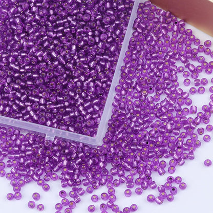 10100 Pcs Size 11/0 Glass Seed Beads, 2 mm Dark Green Small Mini Spacer Loose Pony Beads for Jewelry Making and DIY Crafts - Colors B