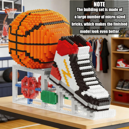 2026 New Soccer Ball with Sport Sneaker Building Block Set, Realistic Soccer, Luminous Crystal Shoe, Golden Stand STEM Bricks, DIY Educational Toy World Football Cup Gifts for Teen, Adult