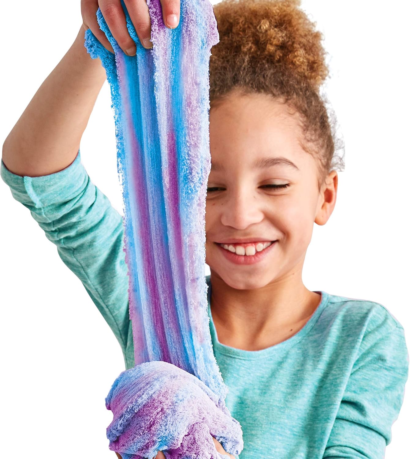 SLIMYSAND Twist - Teal/Pink Scented Stretchy Cloud Slime, Cotton Candy & Watermelon, Stretchable, Moldable, Play Sand, 10oz.Great for Tactile Fun