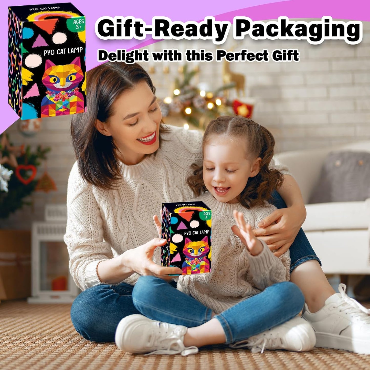 FUNZBO 4.3in Paint Your Own Dinosaur Lamp Kit - Arts and Crafts Supplies Painting for Kids Teens, DIY Night Light Dinosaur Toy for Boy Girl 3 4 5 6 7 8 9 10 11 12 Birthday Gift