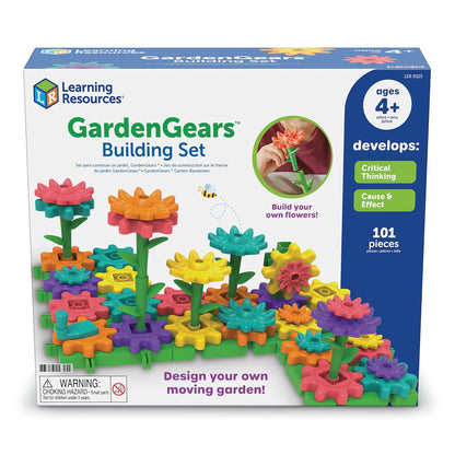 Learning Resources GardenGears Building Set - Hands-On Educational Construction & Engineering, Preschool STEM Building Sets, Toys for Kids, Montessori, Fine Motor Games, Gifts for Kids