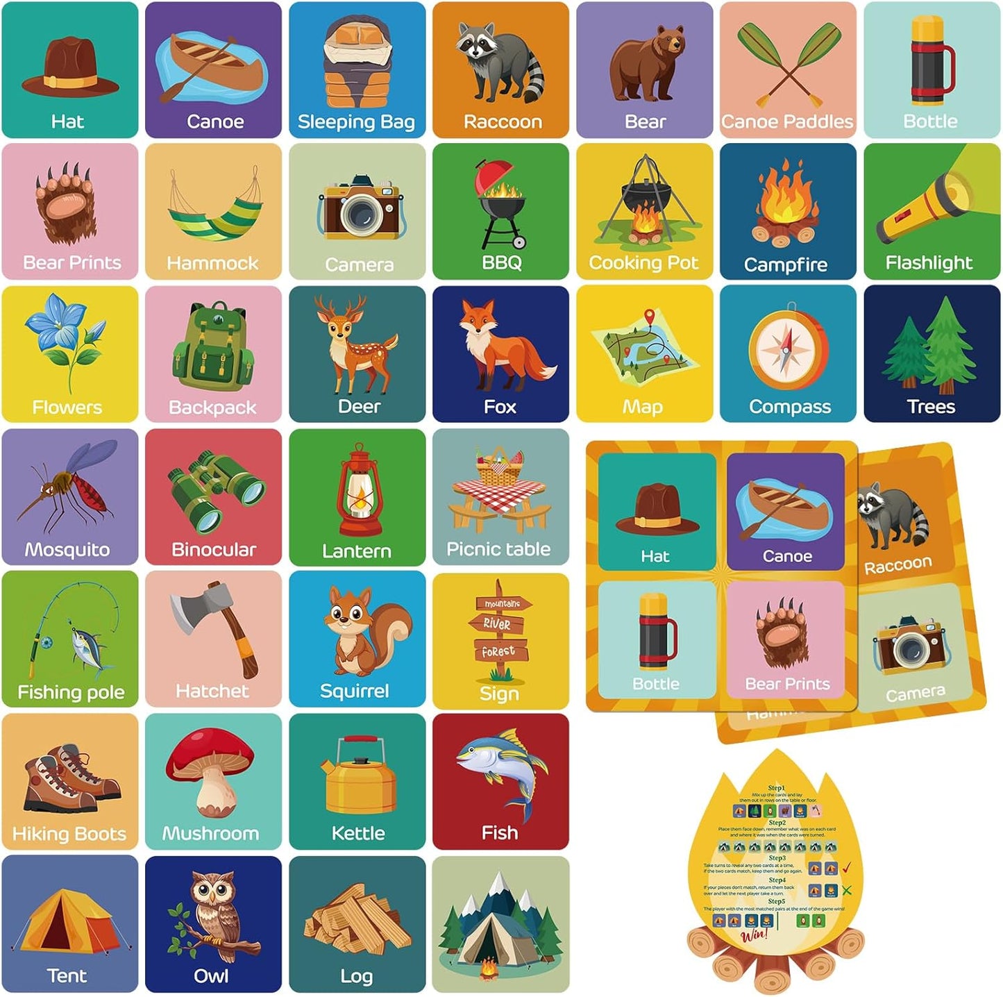 Fuutreo 82 Pcs Christian Memory Matching Games Religious Bible Matching Cards Memory Game Concentration Cards for Winter Holiday Educational Gifts Family Supplies
