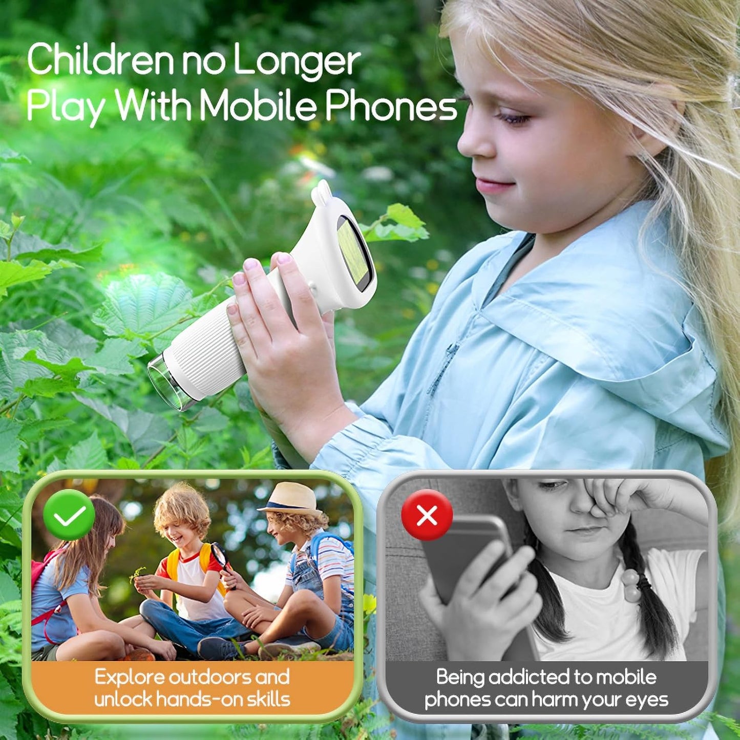 WINWEND Kids Microscope Pocket Microscope -1000X Portable Microscope for Kid | Photo and Video Mini Microscopes | 2'' Digital Little Scientist Microscopes for 3-10 Age Years Old Boys Girls Toys Gifts