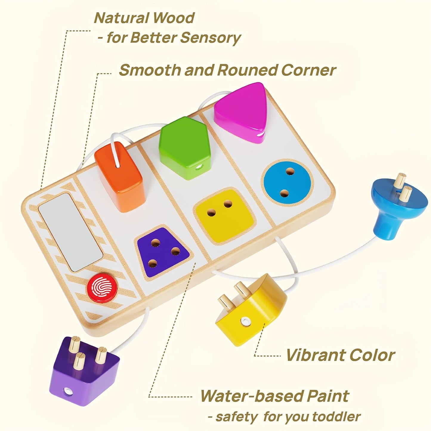 Montessori Toys for 1 Year Old, Baby Busy Board for Travel, Toddler Gifts