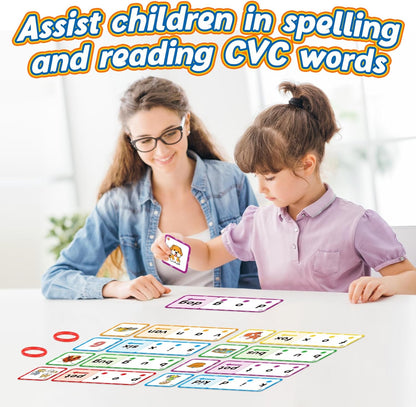 Kasfalci Blends & Digraphs Cards,Phonics Games,Speech Therapy Toys for Toddlers Kids,Learn to Read,Spelling Reading Learning Sight Word Games,kindergarten Preschool Learning Activities,Educational Toy