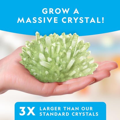 National Geographic Jumbo Crystal Growing Kit - Grow Your Own Giant Glow in The Dark Crystal in a Few Days, Science Kit, Grow Crystals for Kids, STEM Toys (Amazon Exclusive)