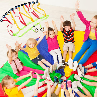 Kajaia Children Safety Walking Rope with 14 Handles - Colorful Adjustable Outdoor Safety Rope for Preschool, Nursery, Daycare, Kindergarten, School Kids & Teachers