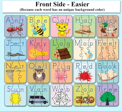 Think2Master Spelling Word Flashcards. 20 Double Sided Self Correcting Jigsaw & 78 (Writable, Erasable) Flash Cards