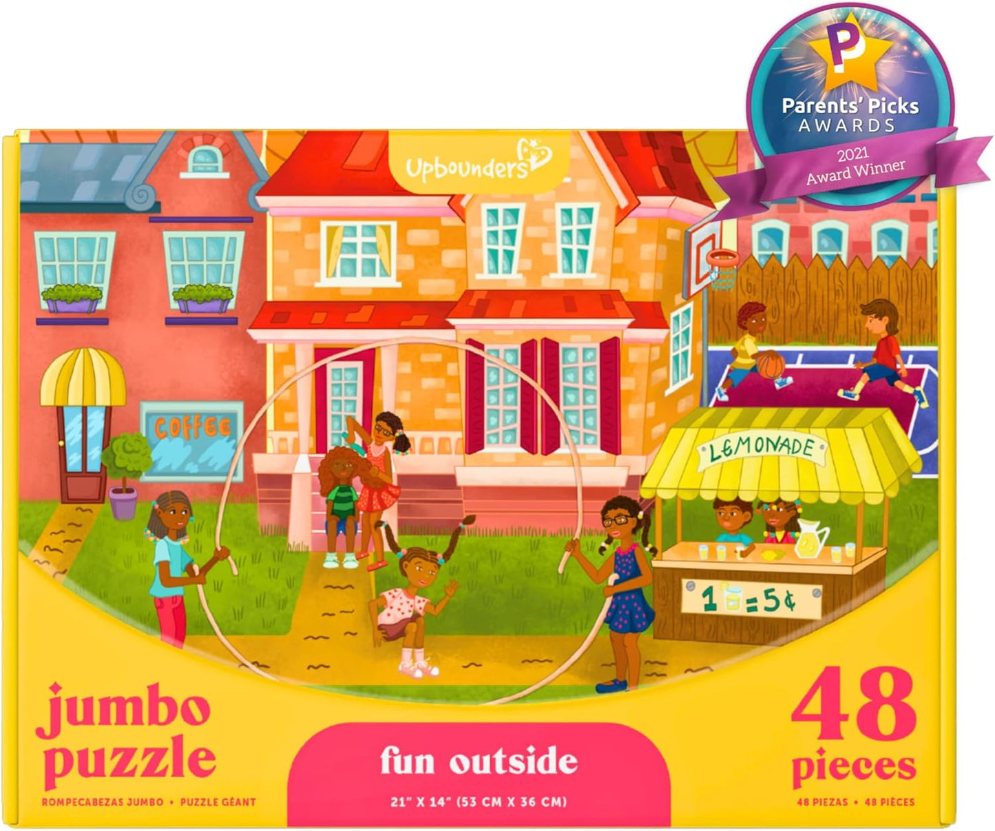 Upbounders® 48 Piece Jumbo Floor Puzzle for Kids | Barbershop Beginner Puzzle | Pretend Play & Learning Toy for Boys Girls Ages 4 5 6 | Black Brown Boy at The Barber (Multicultural)