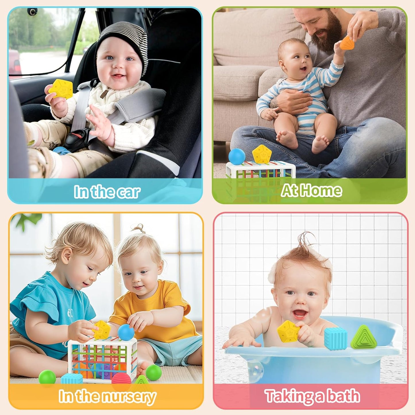 MINGKIDS Baby Toys 12-18 Months,Baby Sensory Fine Motor Skills Developmental Toys,Gifts for 6 9 12 18 Month Age 1 2 3 4 One Two Year Old Boys Girls Kids, multicolor