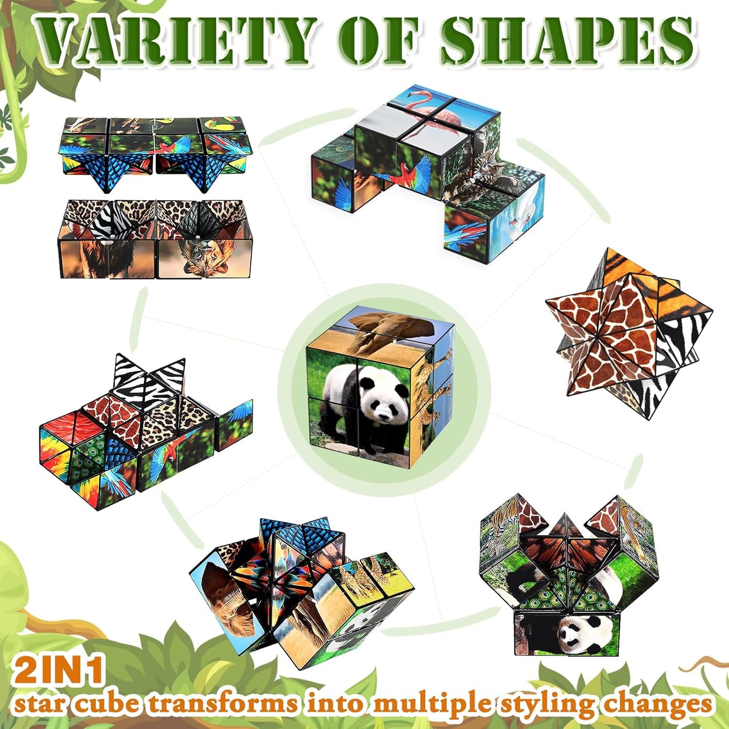 Star Cube Magic Cube Set, 2 in 1 Yoshimoto Cube for Kids and Adults, Toy for Boys and Girls Ages 8-12