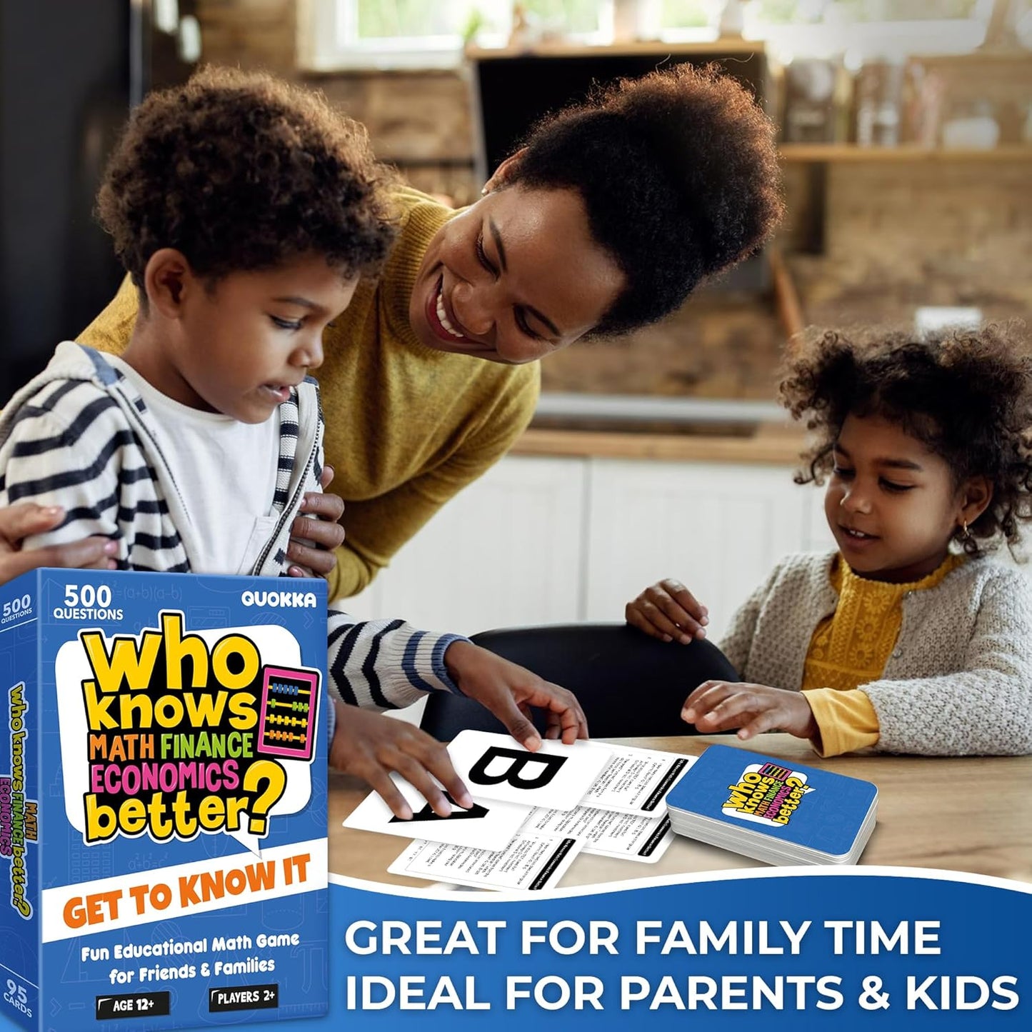 QUOKKA Board Games for Kids 8-12 and Family - Set of 4 Who Knows It Better? - 2000+ Questions Across Biology, Culture, STEM and Math - Educational Trivia Cards for Learning and Game Night