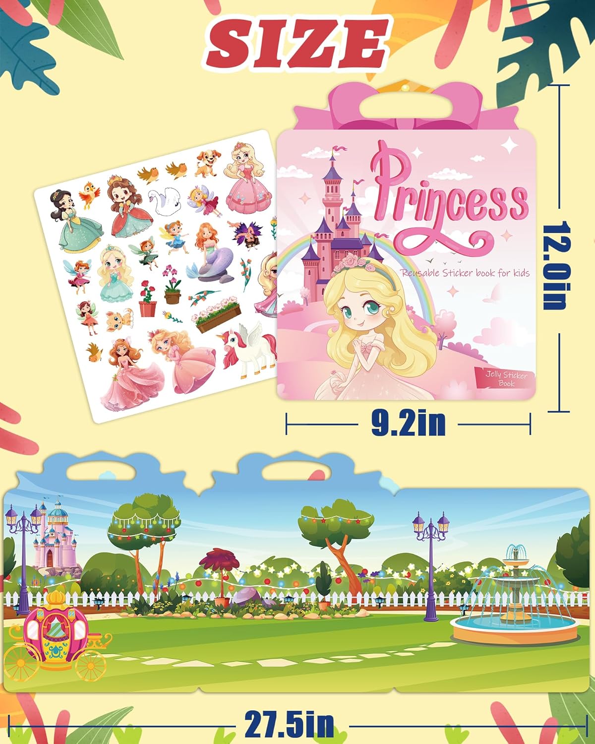 Benresive Reusable Sticker Books for Toddlers, Fun Travel Stickers for Kids, Toddler Sticker Book, Crafts Activities for Toddlers, 3 and Up Birthady Gifts - Vehicle