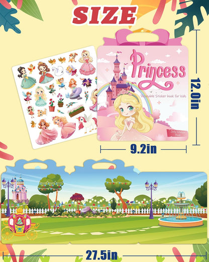 Benresive Reusable Sticker Books for Toddlers, Fun Travel Stickers for Kids, Toddler Sticker Book, Crafts Activities for Toddlers, 3 and Up Birthady Gifts - Vehicle