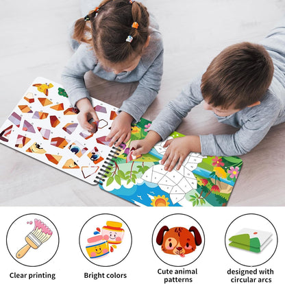 Kalysky Dinosaur and Ocean Animal Scene Sticker Book for Kids Ages 4-12, Search and Find Sticker Activity Book–Travel Toys for Toddlers, Airplane & Road Trip Games, Educational Fun