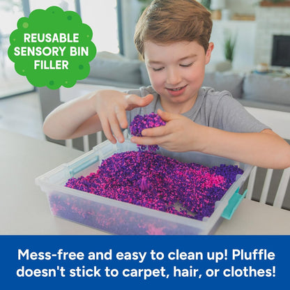 Educational Insights Pluffle Mini 8-Pack - Preschool Sensory Bin Filler, Tactile Sensory Toys for Toddlers 3-4, Mess Free Slime Alternative, Satisfying Foam Sand Bin Filler
