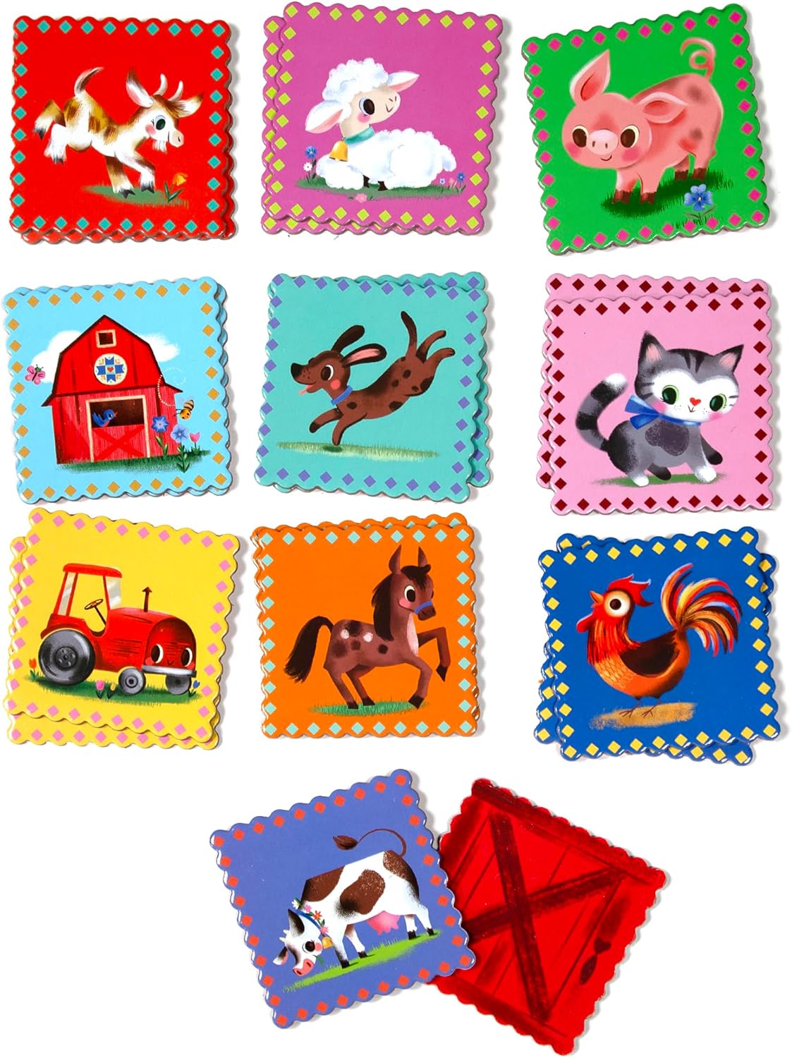 eeBoo: Memory and Matching Game- Little Trucks and a Bus- 24 Pairs, Develops Recognition, Concentration & Memory Skills, Age 3+