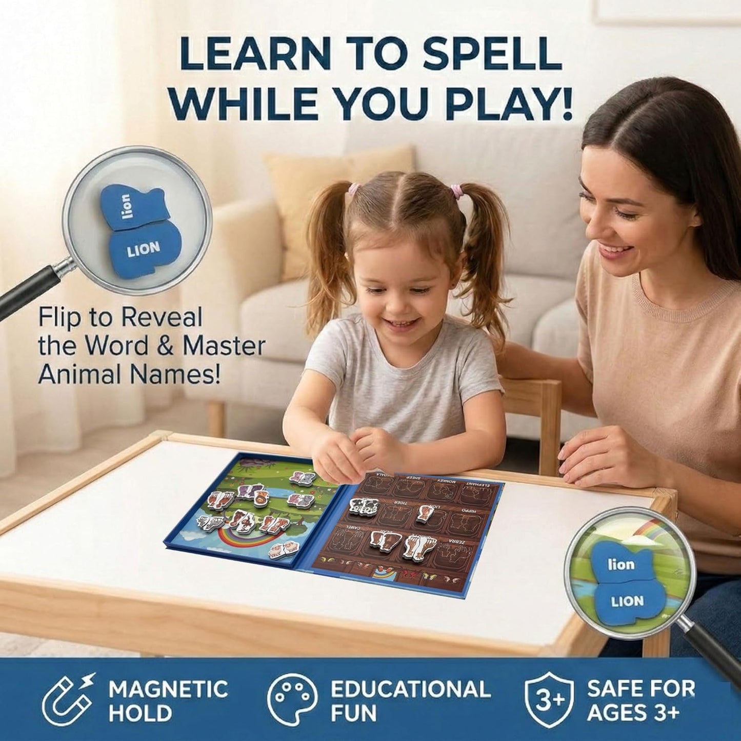 TRAVOFUN Bible Memory Matching Game for Kids - 3-in-1 Magnetic Travel Toy Set with 50 EVA Pieces, Tic-Tac-Toe & Storytime Bingo, Christian Educational Sunday School Games & Church Activities Gift
