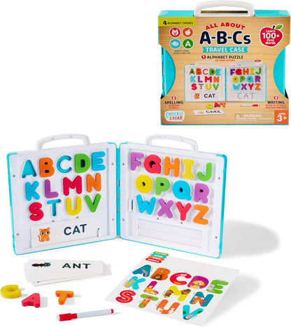 Chuckle & Roar - All About A-B-C's Travel Case - On The Go Learning - Great for Preschoolers - Ages 3 and Up