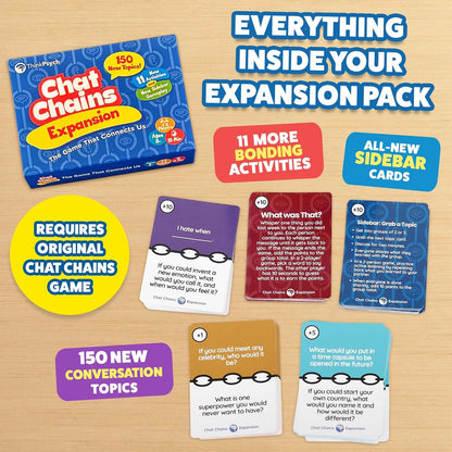 ThinkPsych Chat Chains - The Game That Connects Us | Social Skills Games | Therapy Games for Teens and Kids | Ages 8-99 | Therapy Conversation Cards | 15 Mins Playtime