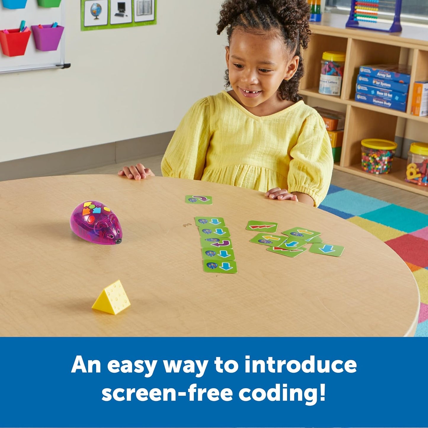 Learning Resources Rechargeable Code & Go Robot Mouse, Rechargeable Robot Toy, STEM Programming for kids, Early Coding for Kids 5-7
