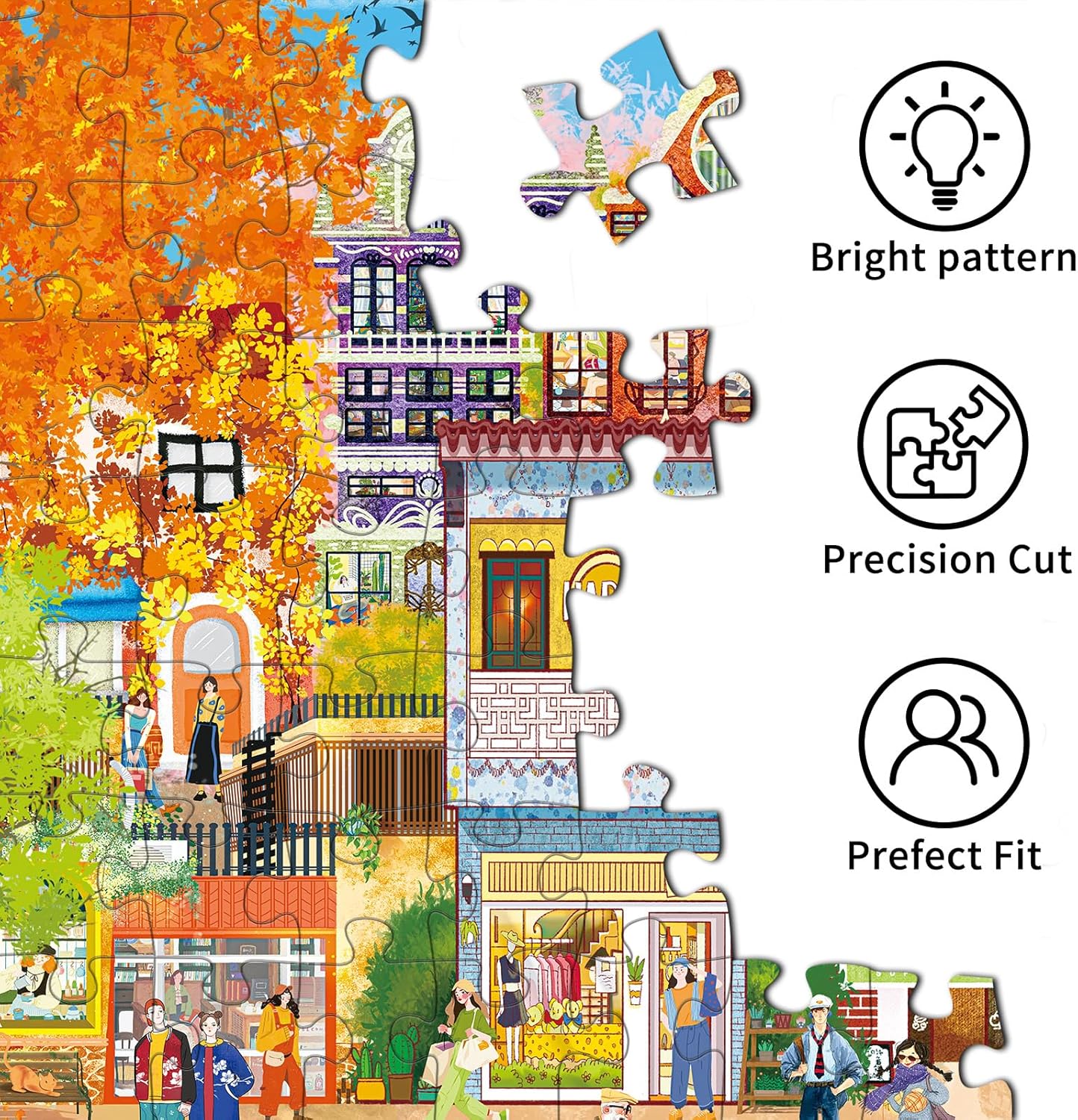 Puzzles for Adults 1000 Pieces,Seaview Campground Jigsaw Puzzle with 1:1 HD Poster, Perfect Interlocking No Dust, Stress Relief Ideal Gift for Family Games