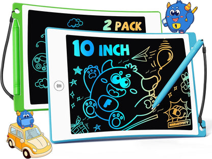 TEKFUN Kids Toys, 2Pcs LCD Writing Tablet with 4 Stylus, 8.5in Erasable Doodle Board Mess Free Drawing Pad for Kids, Car Trip Educational Toys Birthday for 3 4 5 6 7 Girls Boys