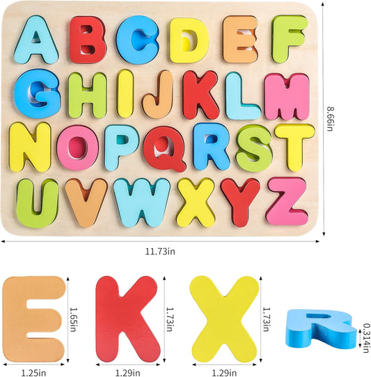Aile Toddler Wooden Preschool Learning Shape Peg Puzzle Board Toys