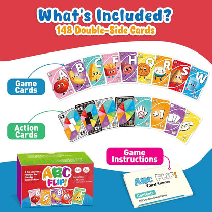 Alphabet Flash Cards for Kids Ages 4–8, 148 Double-Sided Symbol Matching Flash Cards, Toddler Letter & Color Flashcards, Kindergarten Classroom Homeschool Preschool Learning Activity