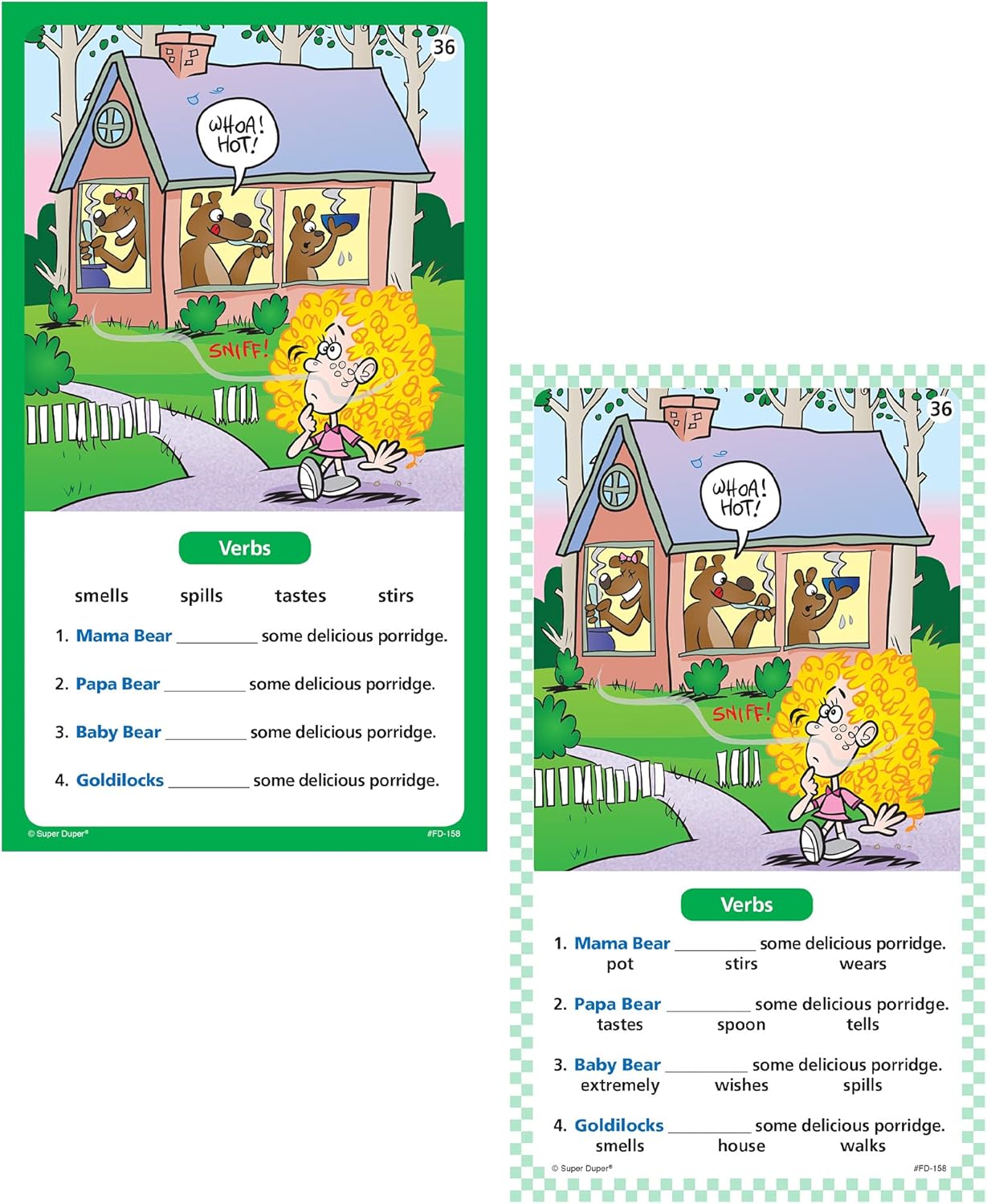 Super Duper Publications | Sentence Fill-in Fun Deck Flash Cards | Educational Learning Resource for Children