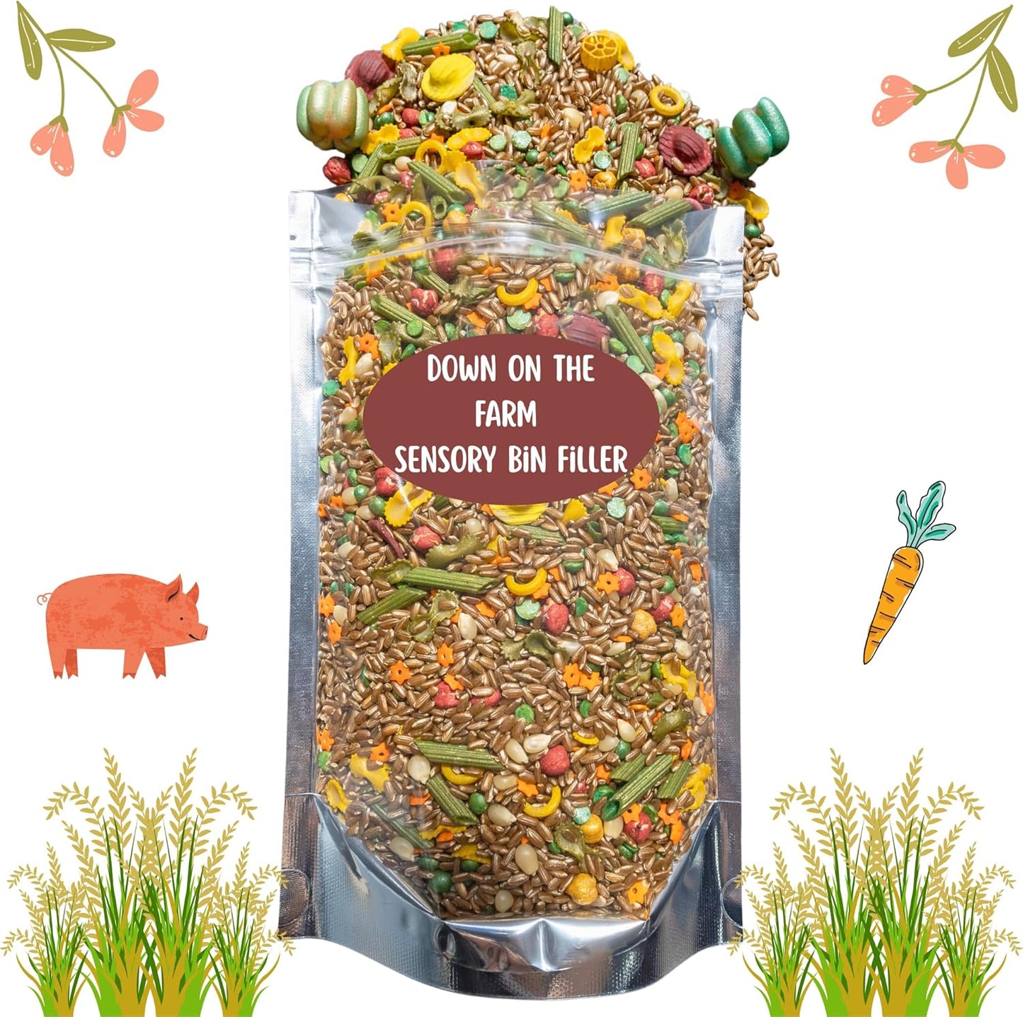 Sensory Rice, Sensory Bin Filler, Sensory Filler, Sensory Bins, 4th of July Toys, Sensory Bin Tools, Sensory Table Filler (4th of July Sensory Rice, 4 Cups)