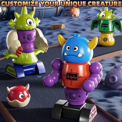 Magnets Robot Building Toys for Kids Ages 3-5 4-8 - 106 PCS Monsters Toys Robot Stacking Building Blocks Set with Storage Box, Creative Learning Christmas and Birthday Gifts for Boys Girls 2-4