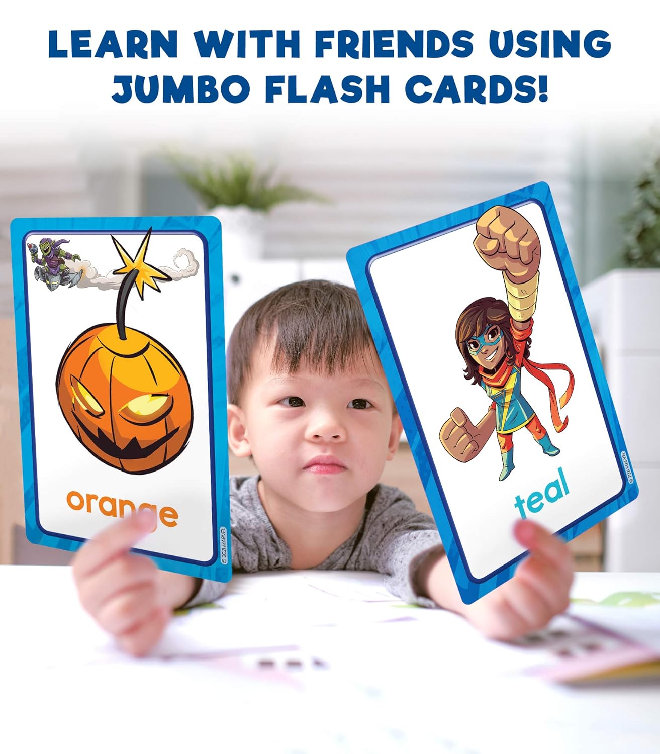 Marvel BIG Colors and Shapes Flash Cards for Toddlers Ages 3+, Colors and Shapes Recognition and Tracing Practice, Avengers Preschool and Kindergarten, Flash Cards for Toddlers