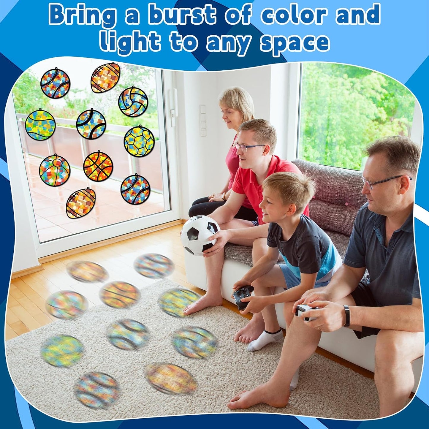32 Sets Outer Space Suncatchers Craft Kit DIY Window Stained Glass Effect Planet Astronaut Alien Paper Crafts Home School Classroom Decoration Kid Birthday Gift Creative Art Project Activity Game - Colors B