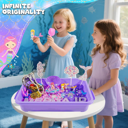 Bbiamsleep Ice Cream Sensory Bin, 61 Pcs Ice Cream Sensory Bin Fillers with 11 Mould 9 Tools for Home Decor