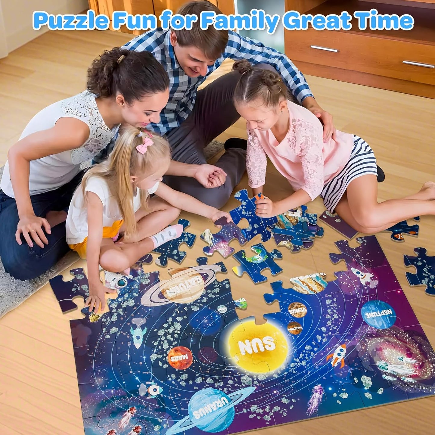Jumbo Floor Puzzle for Kids Ages 4-6, 48 Piece Large Engineering Vehicles Jigsaw Puzzle, Extra-Thick Cardboard Preschool Learning Toys for Toddlers 3-5, Educational Gift for Boys Girls 3 4 5 6 7 8