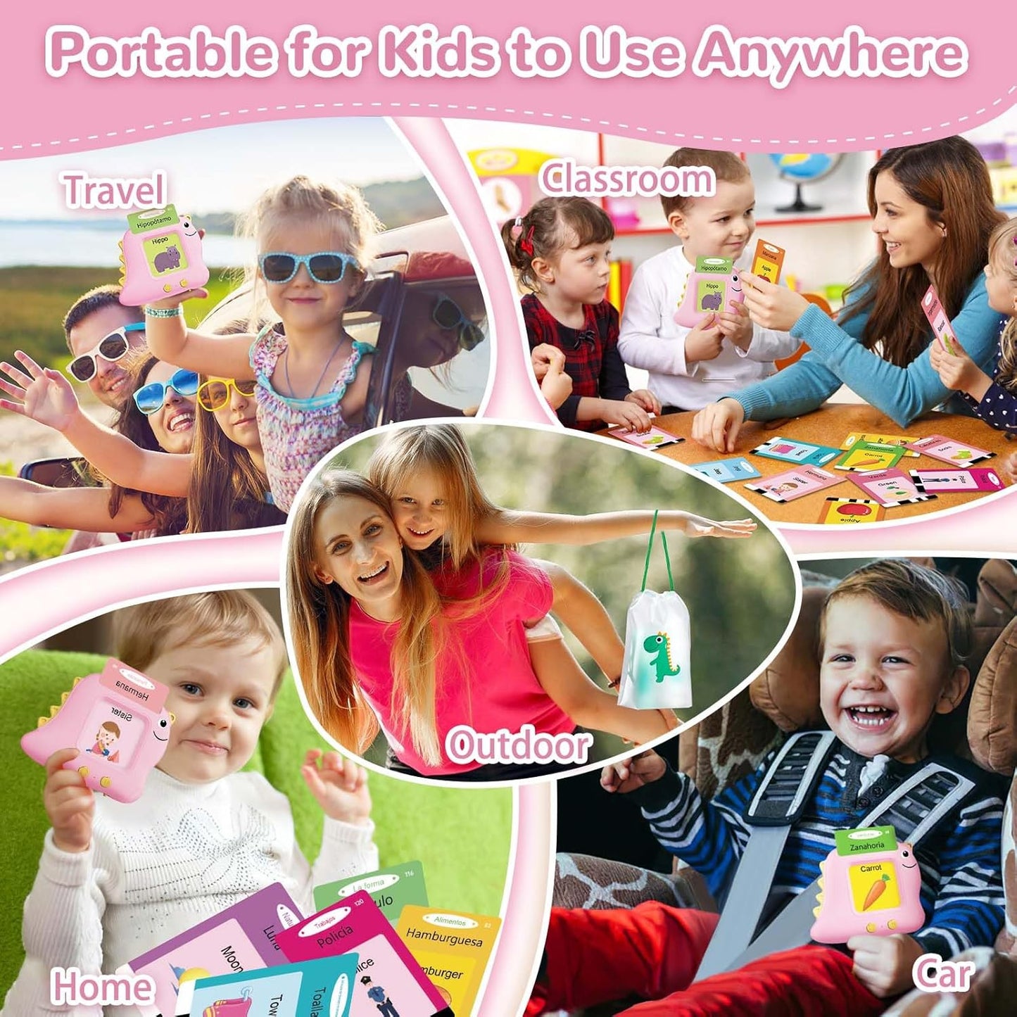 Alotwan Toddler Toys Talking Flash Cards with 510 Sight Words, Montessori Learning Toys for Toddler 1-3 2-4, Autism Sensory Speech Therapy for Boys Girls 2 3 4 5 6 Year Old Kids Gifts