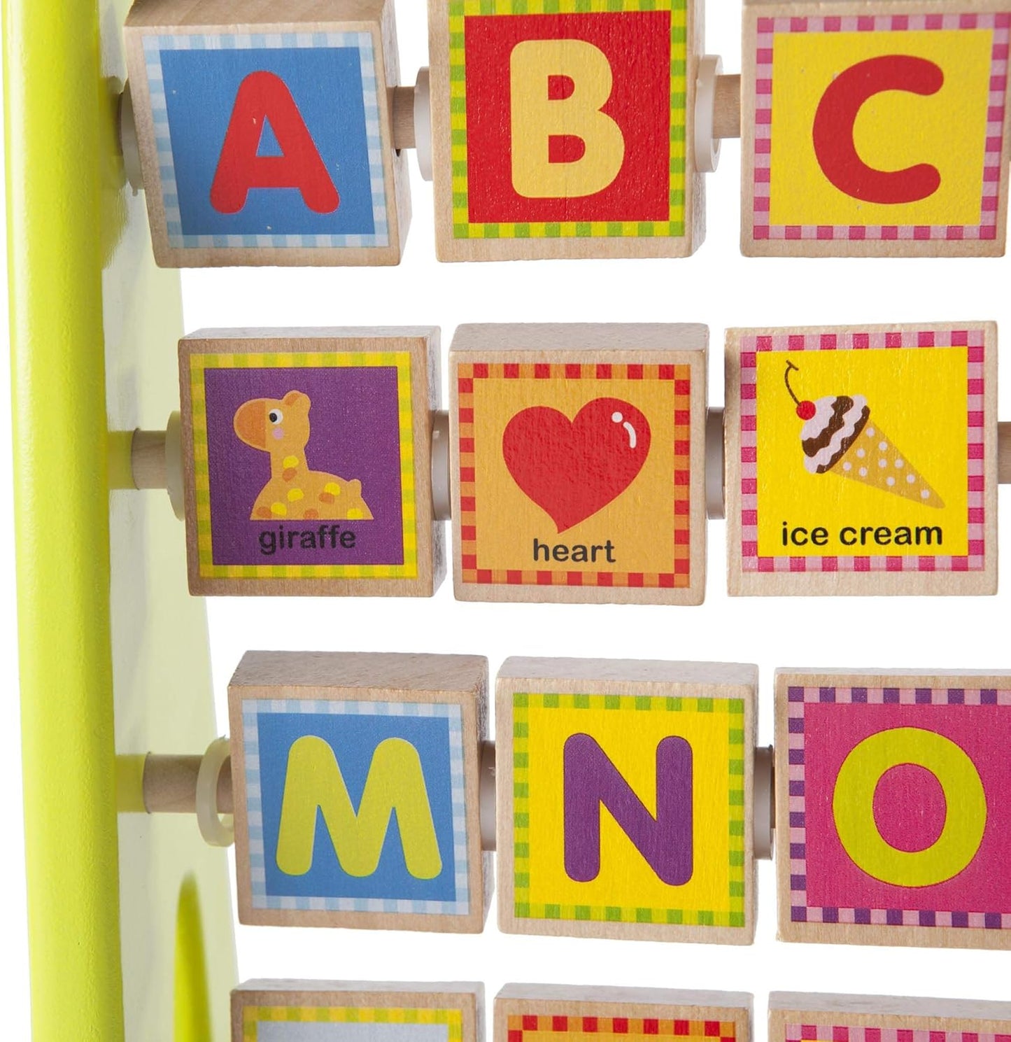 Fat Brain Toys Alpha-Abacus - Wooden Alphabet & Number Learning Toy for Kids 2+