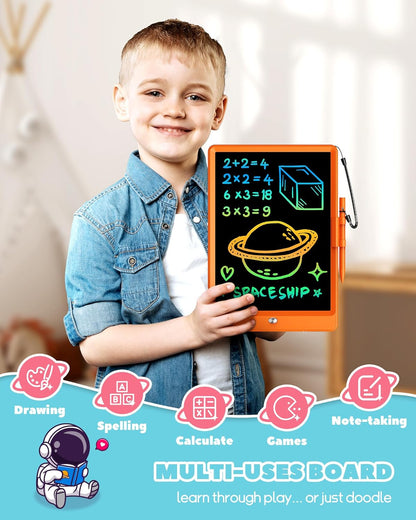 ORSEN LCD Writing Tablet 10 Inch, Colorful Doodle Board Drawing Pad for Kids, Toddler Toys for 3 4 5 6 7 8 Year Old Girls Boys Gifts (Pink)