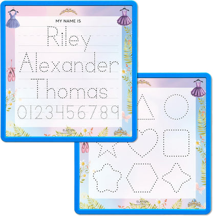 Kid's Name Tracing Board | Dry Erase Letter Tracing | Reusable Writing Practice Board | Personalized | Ballet Theme
