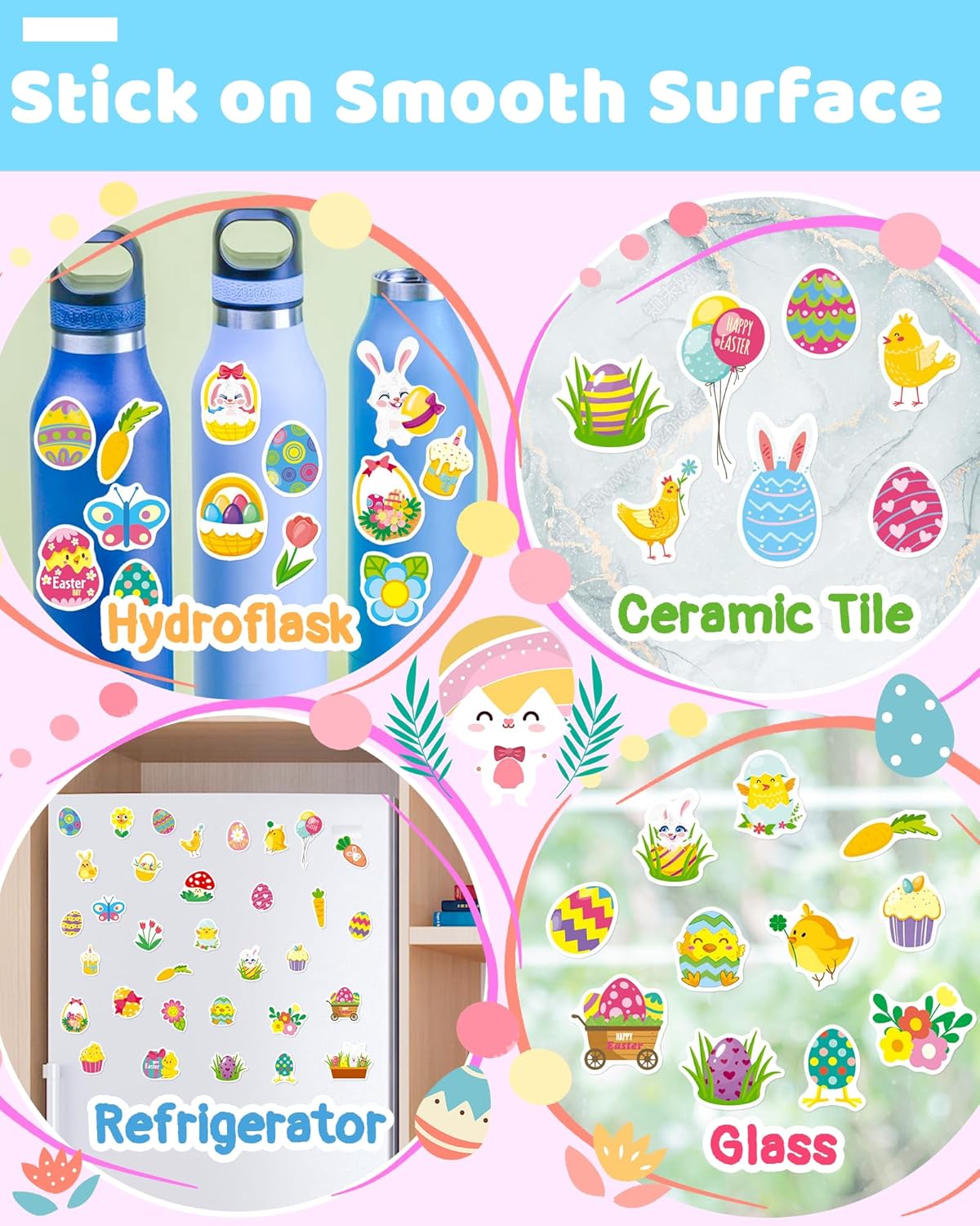 Benresive Reusable Sticker Book for Toddlers, Stickers for Kids, Travel Toys for Arts & Crafts Activities, Birthday Gift for Boys & Girls, Animals Dinosaurs Insects Themes