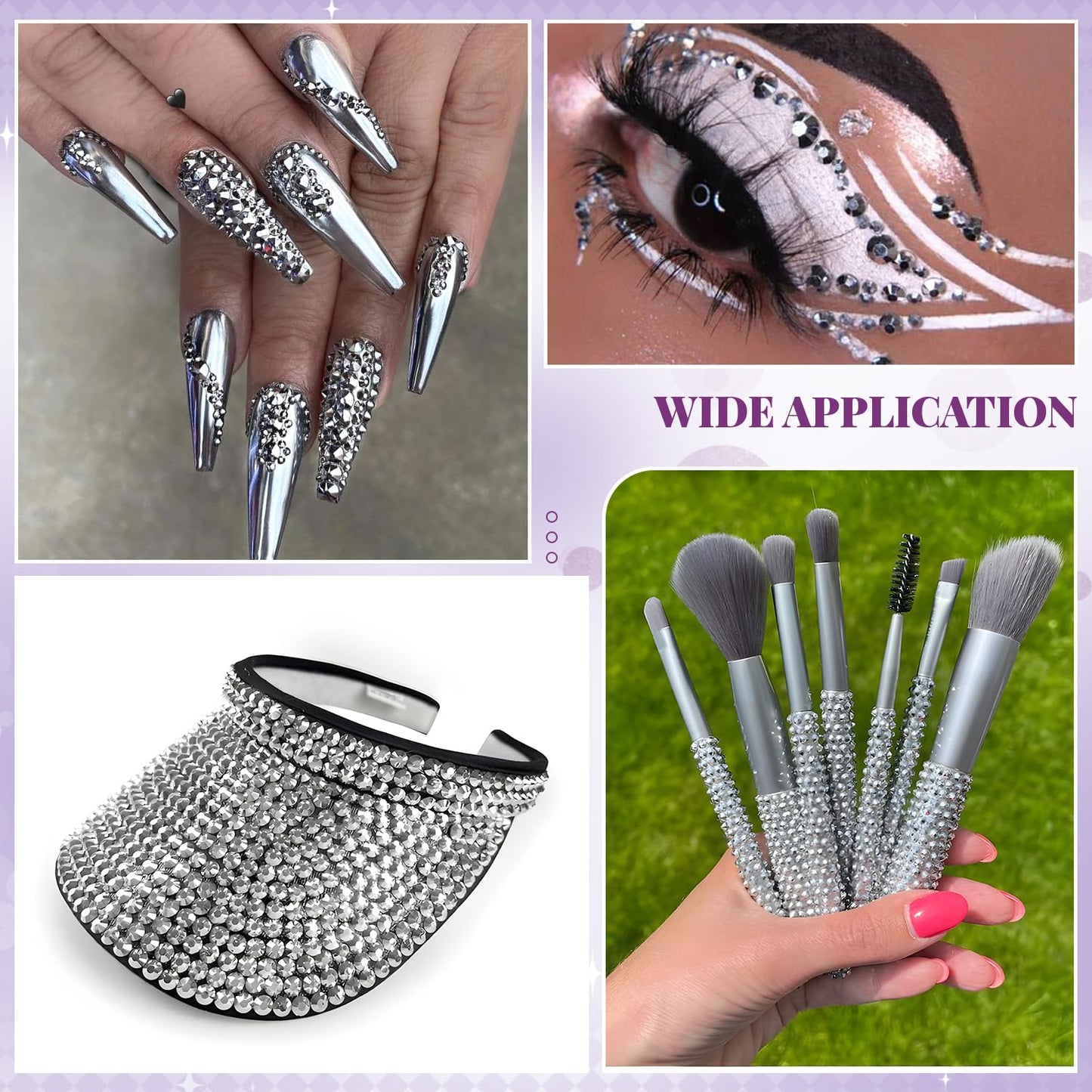 5000PCS SS6/2mm Glass Crystal Rhinestones (Clear), Bedazzling Flatback Rhinestones for Crafting DIY Crafts Nail Art Makeup Decoration, Gems Diamond Charms for Tumbler Shoes Clothing Mug